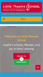 Mobile Screenshot of littletheatreschool.org